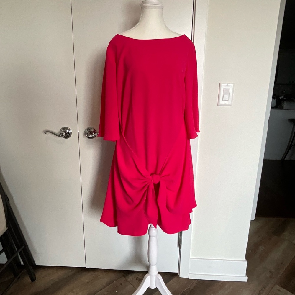 Vince Camuto Vibrant Pink Midi Dress